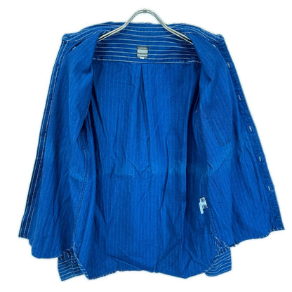 Momotaro Jeans Indigo Dot Wabash Stripe B.D. Shirt Size 40