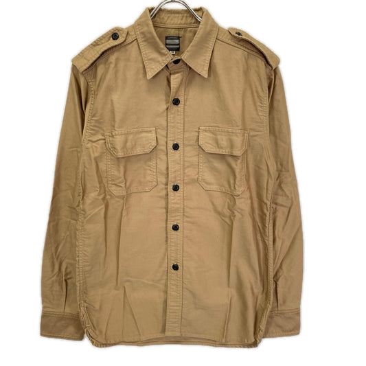 Momotaro Jeans Military Work Shirt Beige Size 40