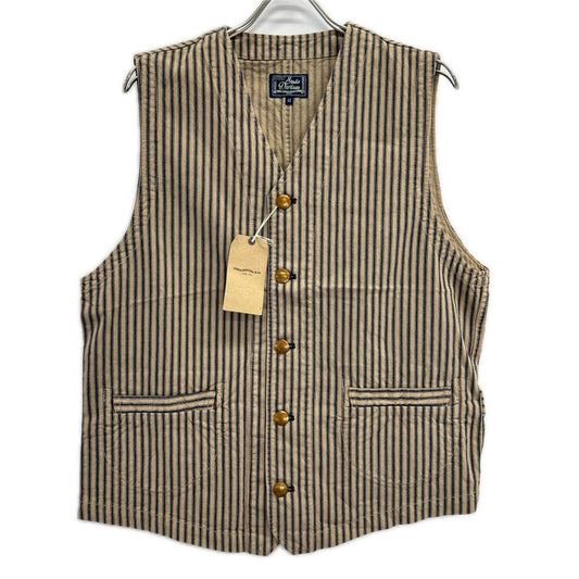 STUDIO D'ARTISAN Mr. RAIL ROAD Cotton Vest Beige Size 42