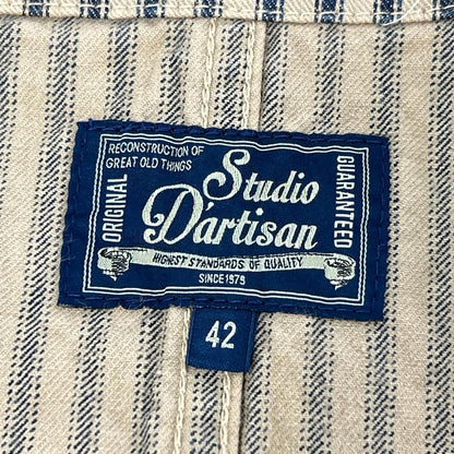 STUDIO D'ARTISAN Mr. RAIL ROAD Cotton Vest Beige Size 42