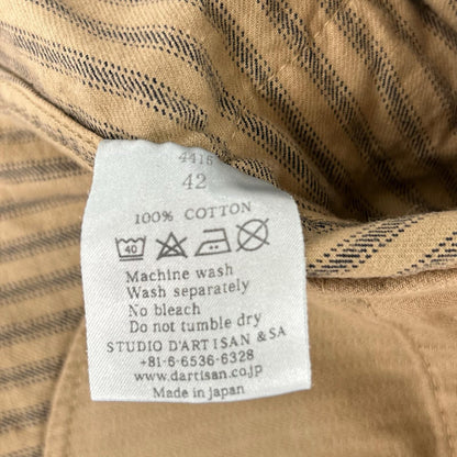 STUDIO D'ARTISAN Mr. RAIL ROAD Cotton Vest Beige Size 42