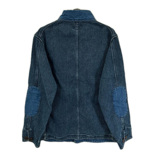 STUDIO D'ARTISAN Sashiko Shawl Collar Jacket Indigo Size 42