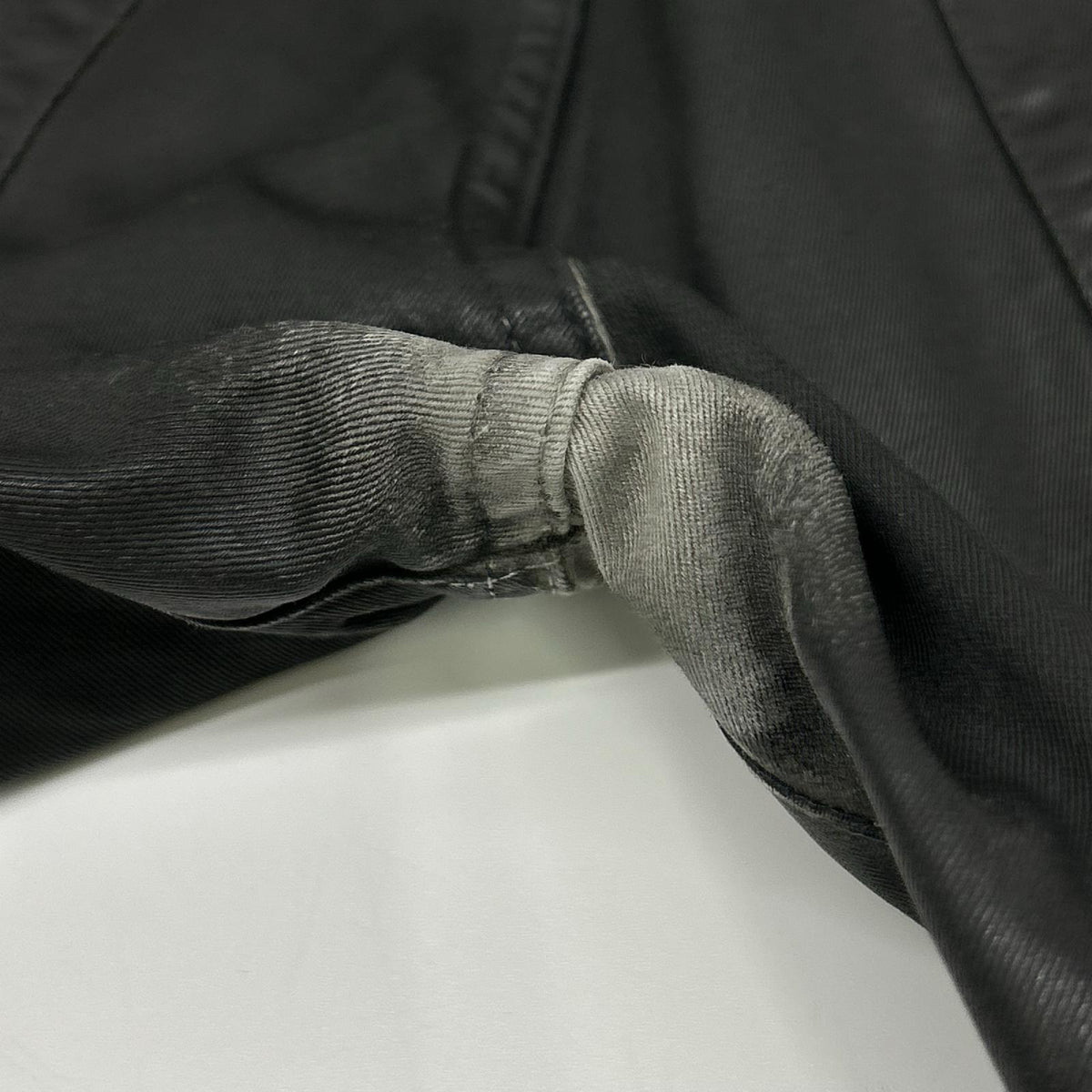 Dior HOMME Black Wax Coated Skinny Pants Cotton Size 29
