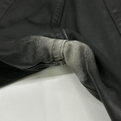 Dior HOMME Black Wax Coated Skinny Pants Cotton Size 29