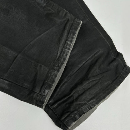 Dior HOMME Black Wax Coated Skinny Pants Cotton Size 29
