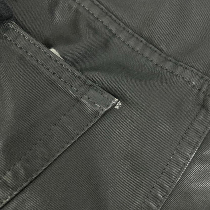 Dior HOMME Black Wax Coated Skinny Pants Cotton Size 29