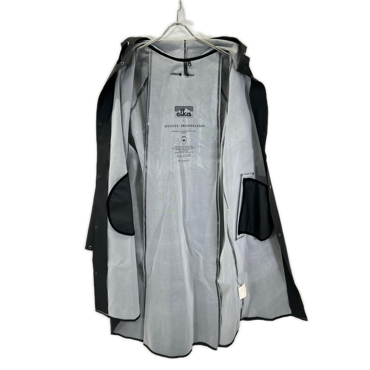 AUGUSTE-PRESENTATION x Elka Black Hooded Coat Size M