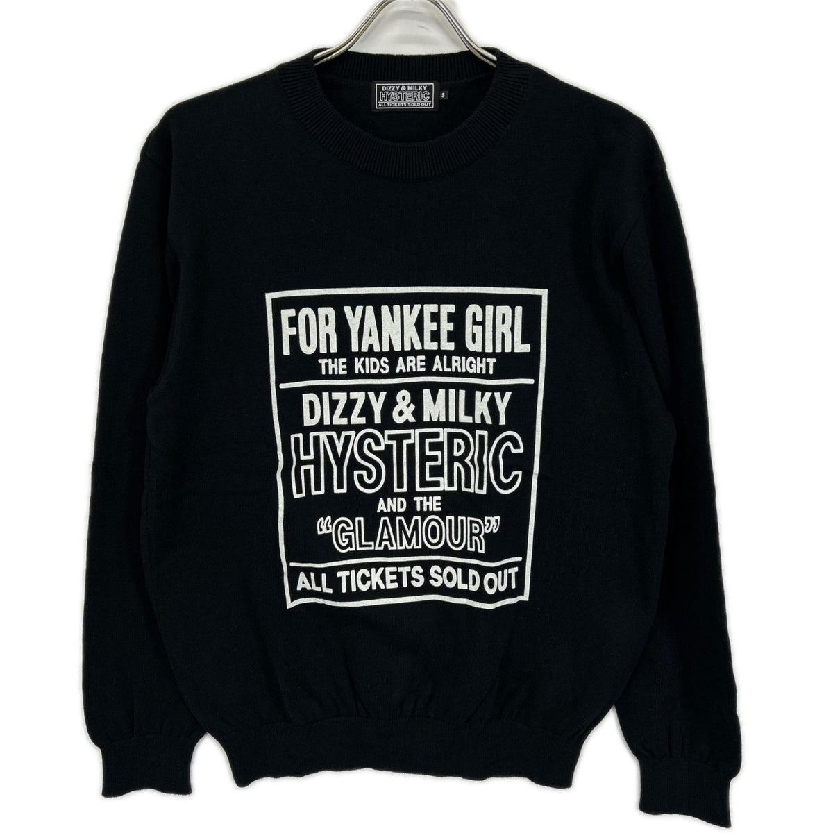 HYSTERIC GLAMOUR Black Pullover Sweatshirt Size S
