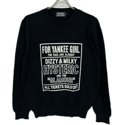 HYSTERIC GLAMOUR Black Pullover Sweatshirt Size S