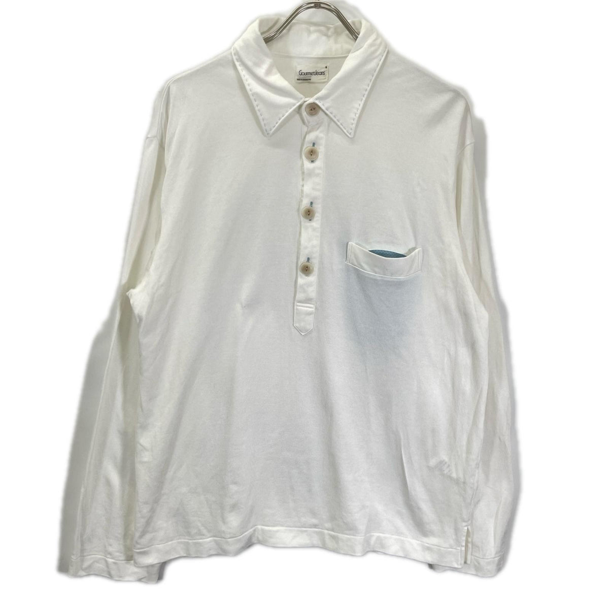 gourmet jeans xKAIKO Rayon Cotton Long Shirt White Polo Size 1