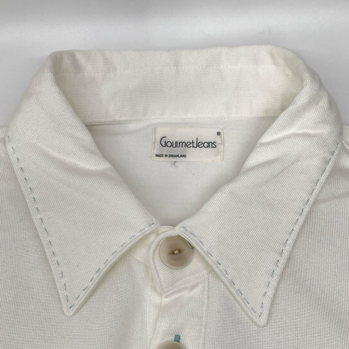 gourmet jeans xKAIKO Rayon Cotton Long Shirt White Polo Size 1