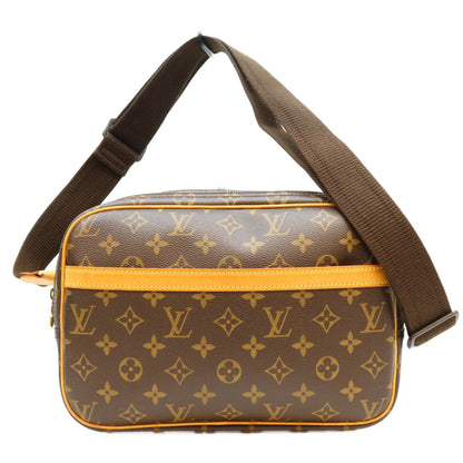 LOUIS VUITTON Monogram Reporter PM Shoulder Bag Brown