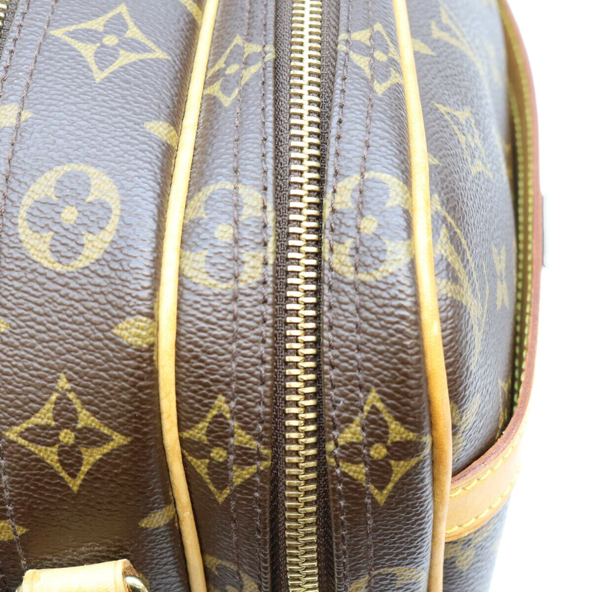 LOUIS VUITTON Monogram Reporter PM Shoulder Bag Brown