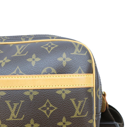 LOUIS VUITTON Monogram Reporter PM Shoulder Bag Brown
