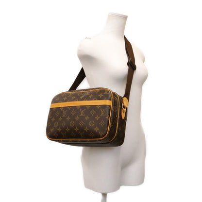 LOUIS VUITTON Monogram Reporter PM Shoulder Bag Brown