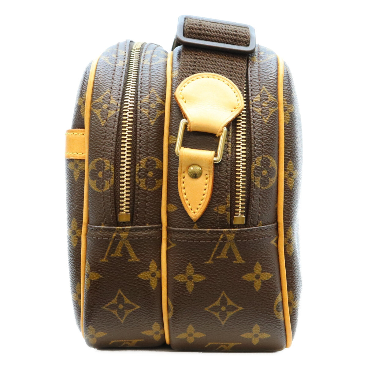 LOUIS VUITTON Monogram Reporter PM Shoulder Bag Brown
