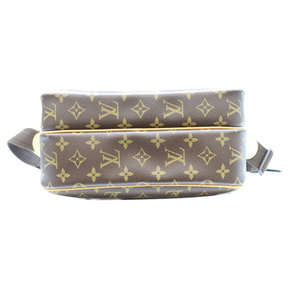 LOUIS VUITTON Monogram Reporter PM Shoulder Bag Brown