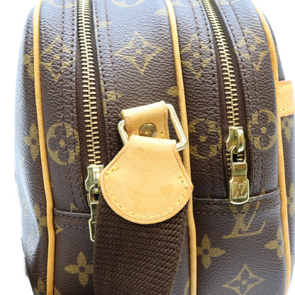LOUIS VUITTON Monogram Reporter PM Shoulder Bag Brown