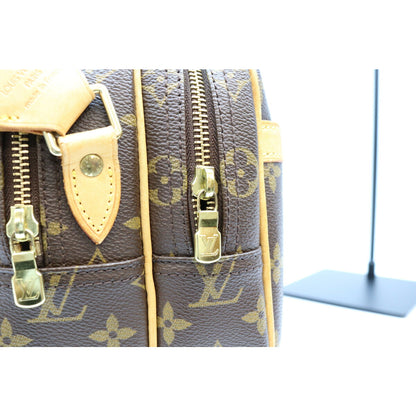 LOUIS VUITTON Monogram Reporter PM Shoulder Bag Brown