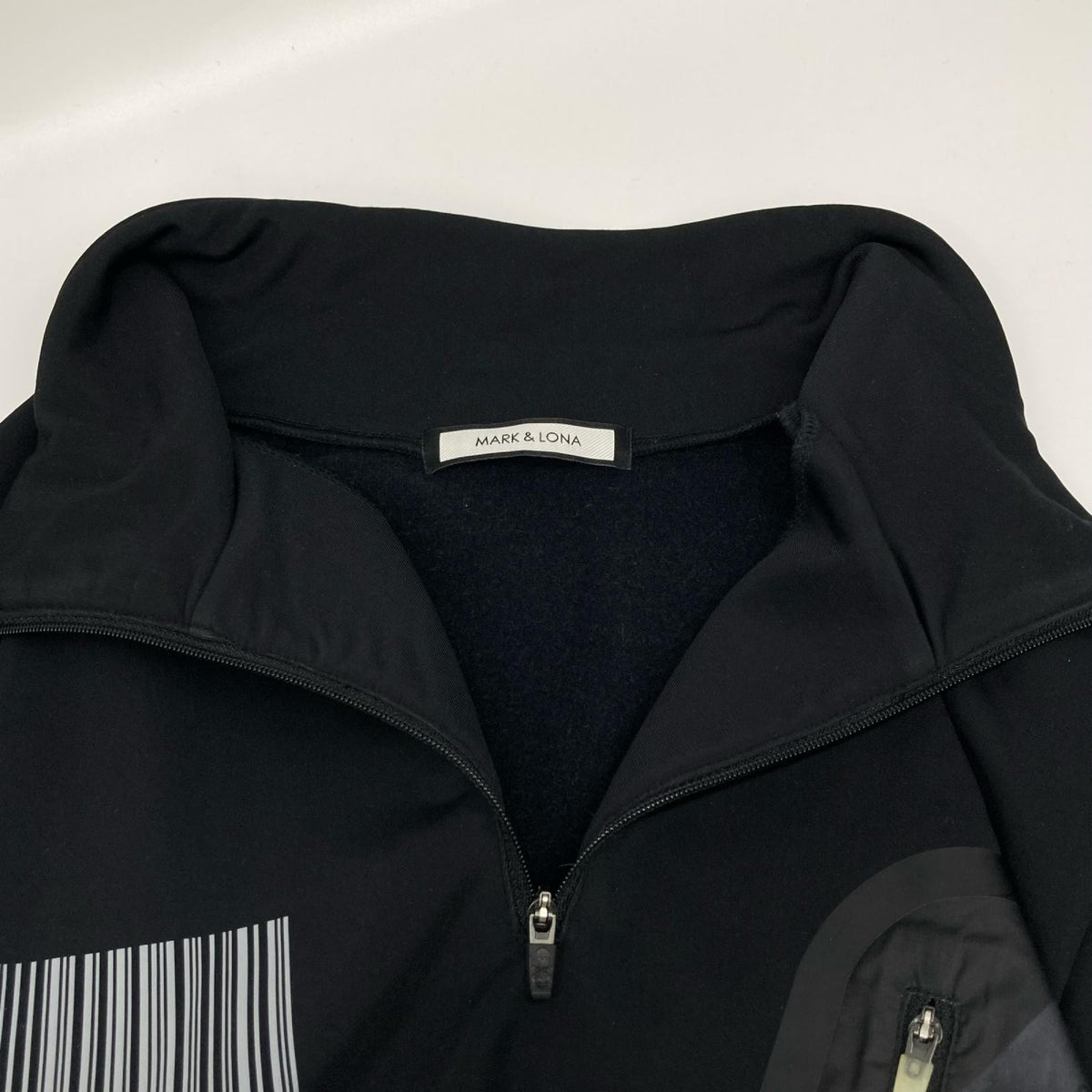MARK&LONA 19AW Black Half-Zip Jersey Long Sleeve Size 50