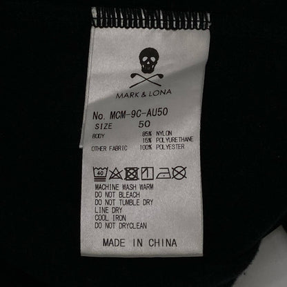 MARK&LONA 19AW Black Half-Zip Jersey Long Sleeve Size 50