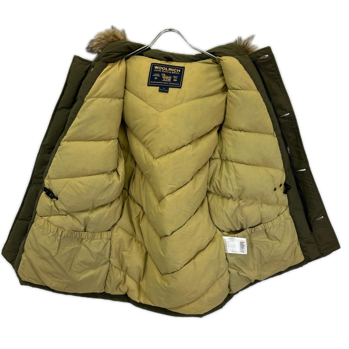 WOOLRICH Khaki Arctic Parka Down Jacket Size S