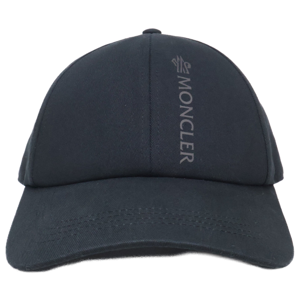 MONCLER Logo Print Cotton Baseball Cap Black