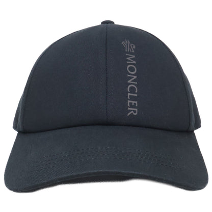 MONCLER Logo Print Cotton Baseball Cap Black