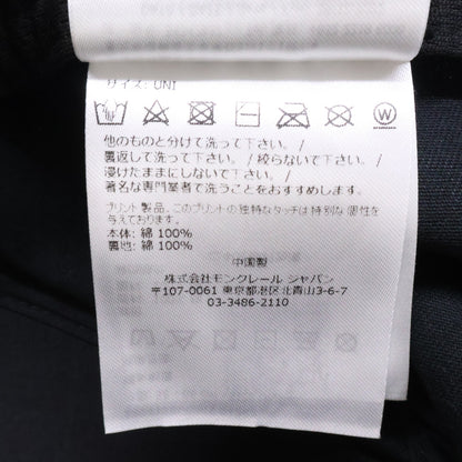 MONCLER Logo Print Cotton Baseball Cap Black