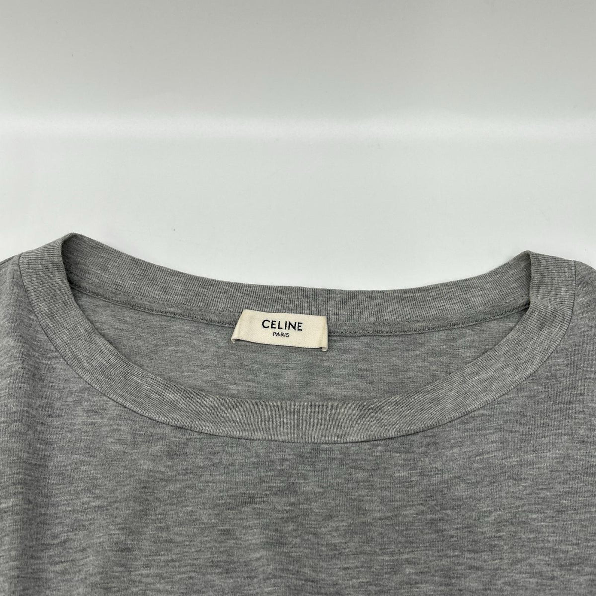 CELINE 22AW Stars & Stripes Oversized T-Shirt Gray Size S