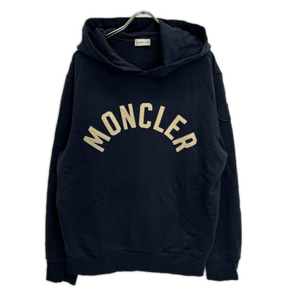 MONCLER 2020 Navy Logo Cotton Hoodie Size XS