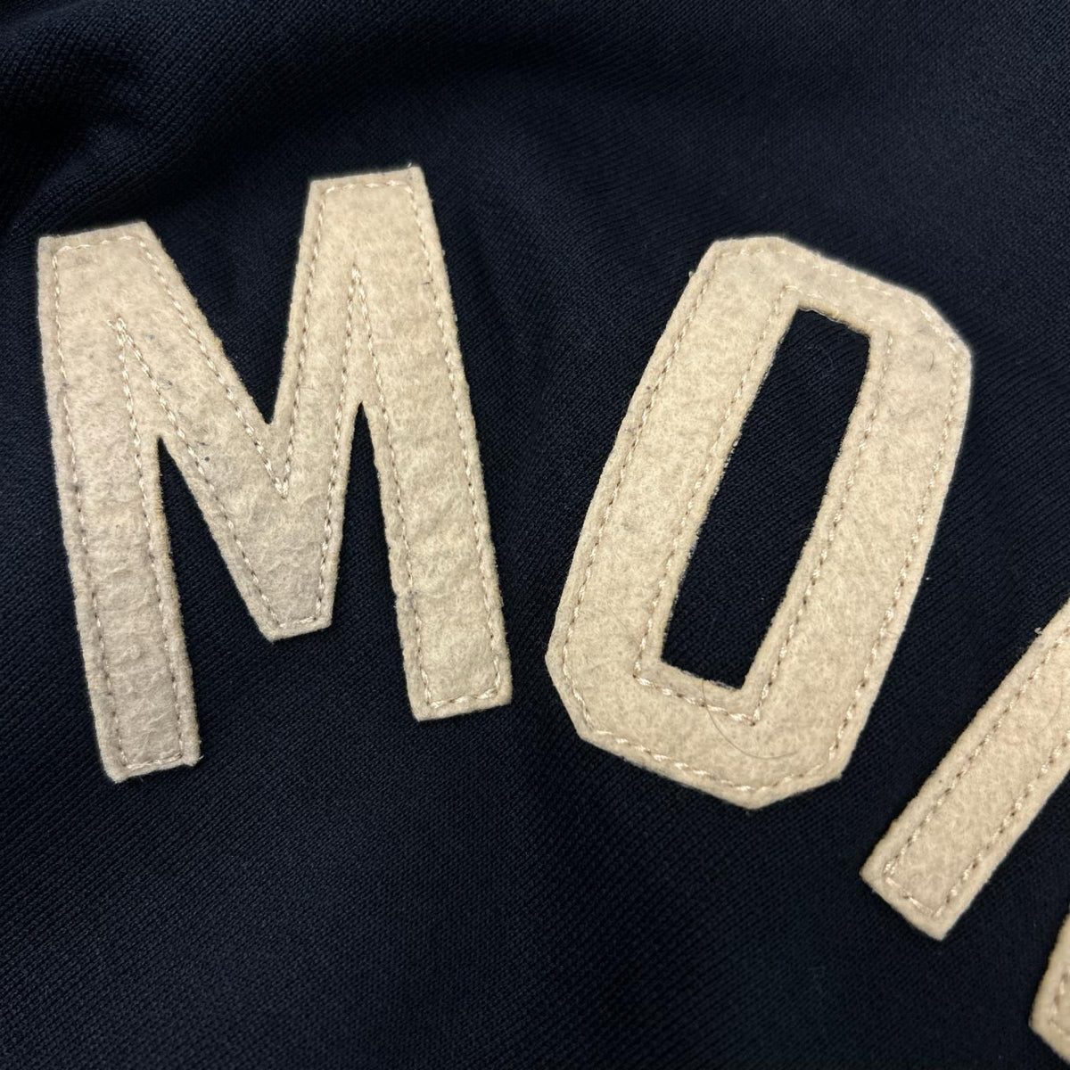MONCLER 2020 Navy Logo Cotton Hoodie Size XS
