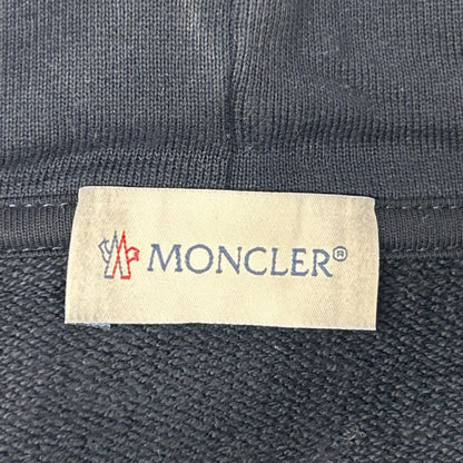MONCLER 2020 Navy Logo Cotton Hoodie Size XS