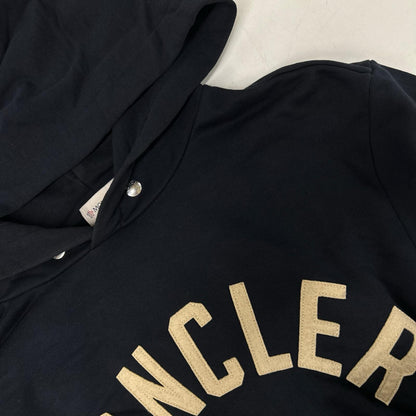 MONCLER 2020 Navy Logo Cotton Hoodie Size XS