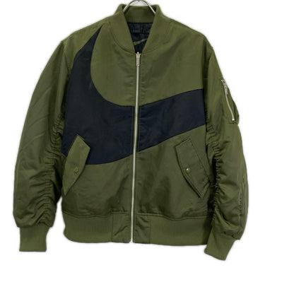 NIKE Swoosh Bomber Jacket Khaki Size L