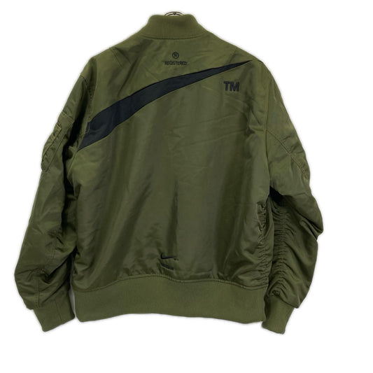 NIKE Swoosh Bomber Jacket Khaki Size L