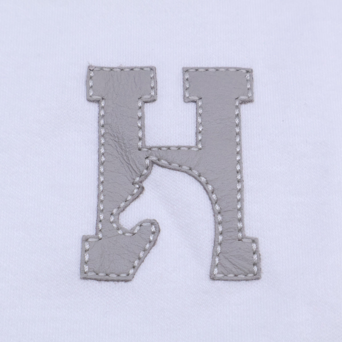 HERMES Mini Leather Patch H-Bal T-Shirt White Size M