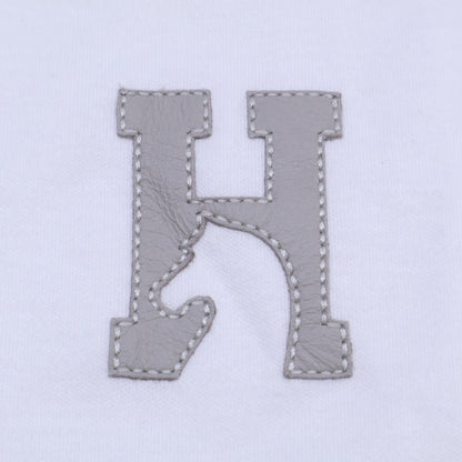 HERMES Mini Leather Patch H-Bal T-Shirt White Size M