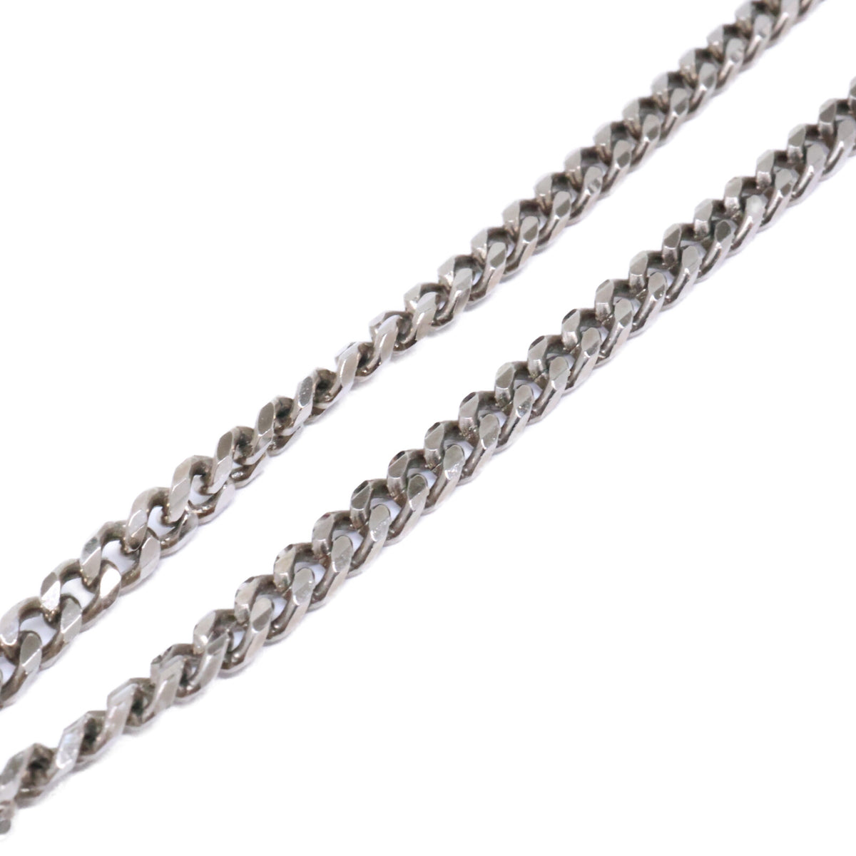 LOUIS VUITTON 25 Damier Staple Pendant Necklace Silver
