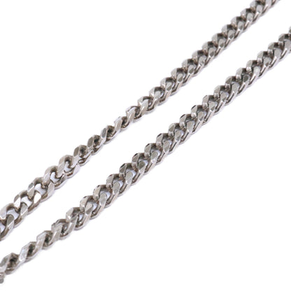 LOUIS VUITTON 25 Damier Staple Pendant Necklace Silver