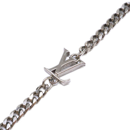 LOUIS VUITTON 25 Damier Staple Pendant Necklace Silver