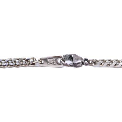 LOUIS VUITTON 25 Damier Staple Pendant Necklace Silver