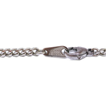 LOUIS VUITTON 25 Damier Staple Pendant Necklace Silver