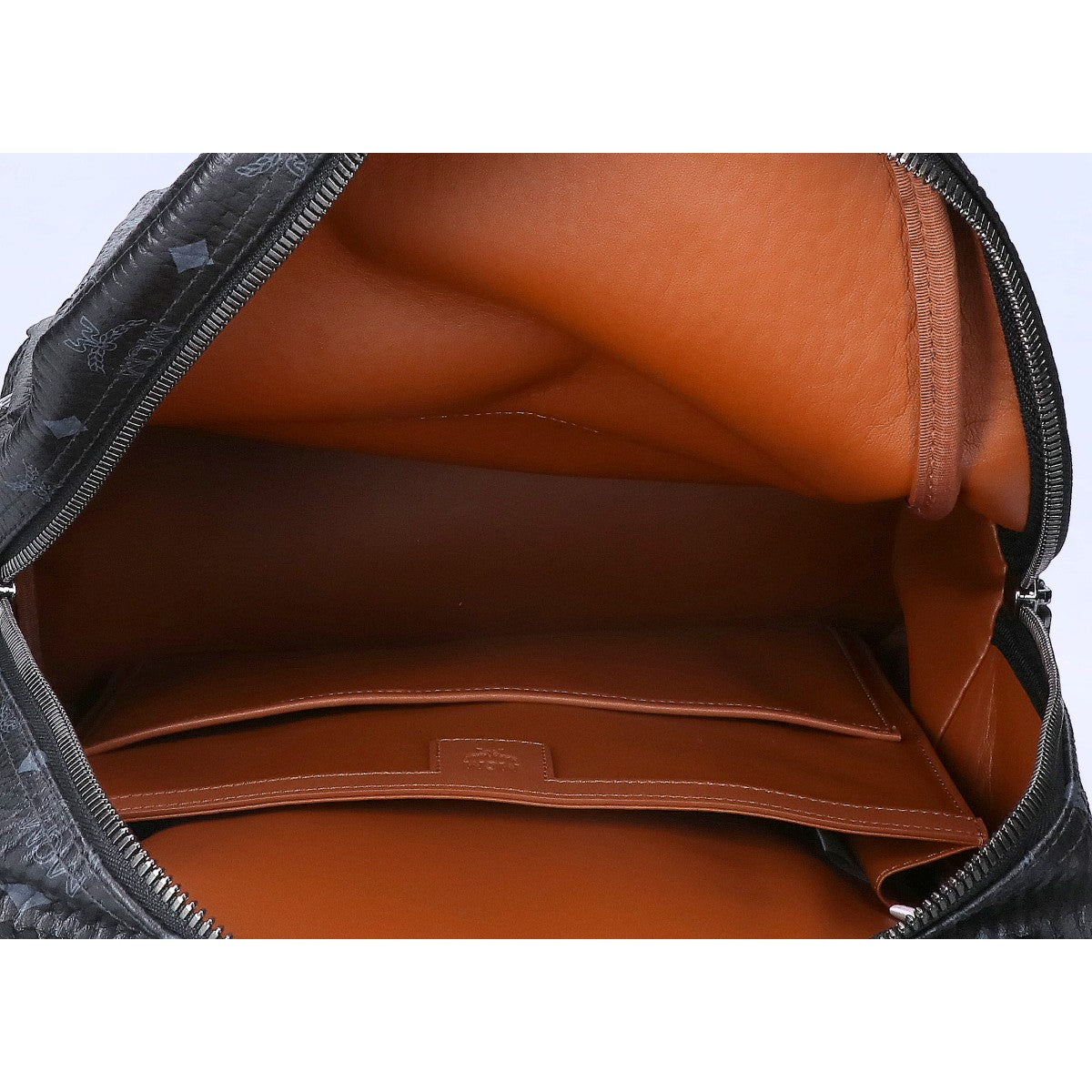 MCM Visetos Side Studs Leather Backpack Black