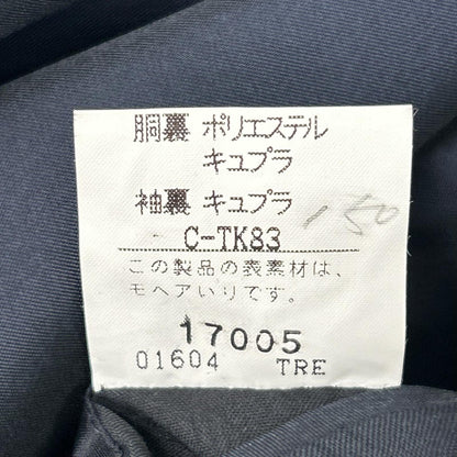 Burberry's Navy Check Wool Mohair Breasted Blazer Jacket Size AB5