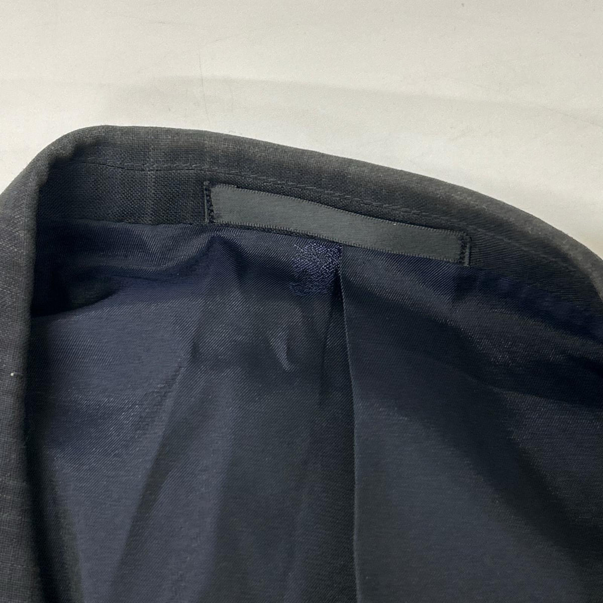 Burberry's Navy Check Wool Mohair Breasted Blazer Jacket Size AB5