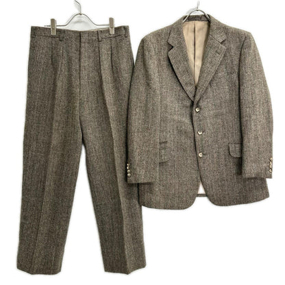 Burberry's Gray Check Tweed Single Jacket Size AB5