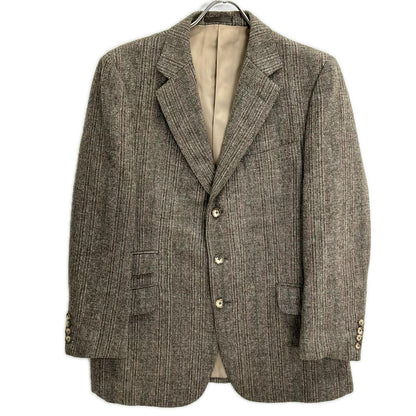 Burberry's Gray Check Tweed Single Jacket Size AB5
