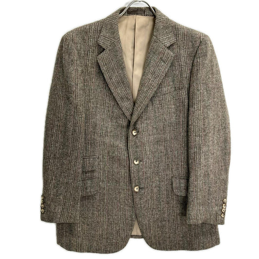 Burberry's Gray Check Tweed Single Jacket Size AB5