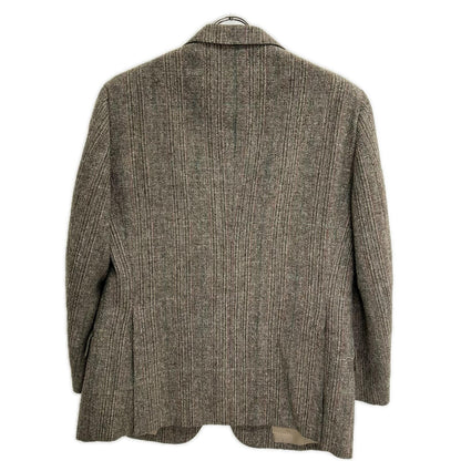 Burberry's Gray Check Tweed Single Jacket Size AB5